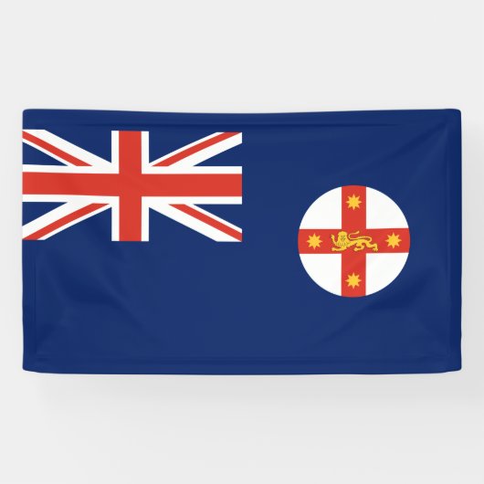 Flagge von New South Wales (australischer Staat) Banner (Horizontal)