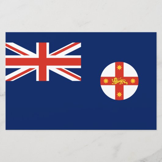 Flagge von New South Wales (australischer Staat) Briefpapier (Vorderseite)