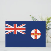 Flagge von New South Wales (australischer Staat) Briefpapier (Stehend Vorderseite)