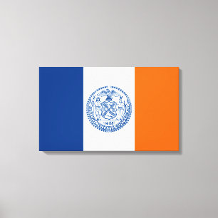 Flagge von New York City Canvas Print Leinwanddruck