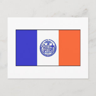 Flagge von New York City Postkarte