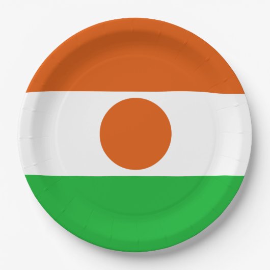 Flagge von Niger Pappteller (Vorderseite)