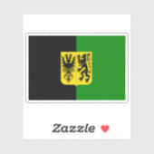 Flagge von Ninove, Belgien Aufkleber (Blatt)