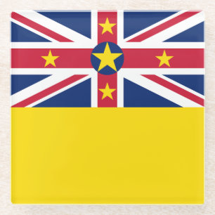 Flagge von Niue Glasuntersetzer