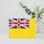 Flagge von Niue Postkarte (Stehend Vorderseite)
