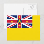 Flagge von Niue Postkarte (Vorne/Hinten)