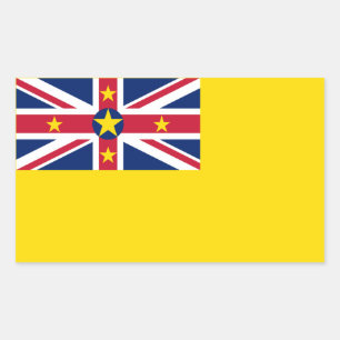 Flagge von Niue Rechteckiger Aufkleber