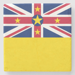 Flagge von Niue Steinuntersetzer