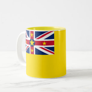 Flagge von Niue Zweifarbige Tasse