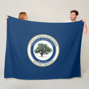 Flagge von Nord-Charleston (South Carolina) Fleecedecke