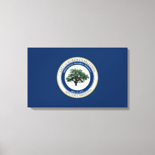Flagge von Nord-Charleston (South Carolina) Leinwanddruck