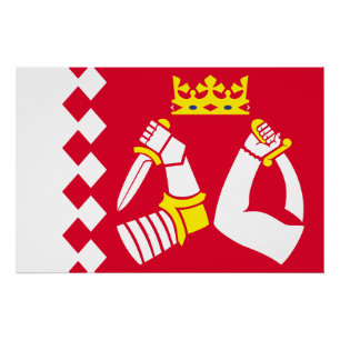 Flagge von Nordkarelien Poster