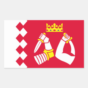 Flagge von Nordkarelien Rechteckiger Aufkleber