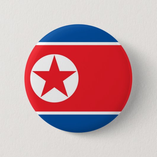 Flagge von Nordkorea auf Button-/Knopf-Abzeichen Button (Vorderseite)
