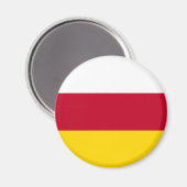 Flagge von Nordossetien Magnet (Vorderseite/Rückseite)