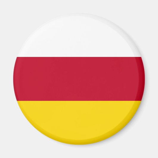Flagge von Nordossetien Magnet (Vorne)