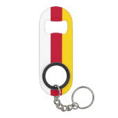 Flagge von Nordossetien Mini Flaschenöffner (Rückseite)