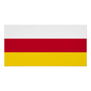 Flagge von Nordossetien Poster