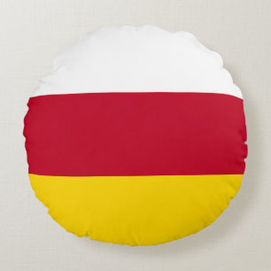 Flagge von Nordossetien Rundes Kissen