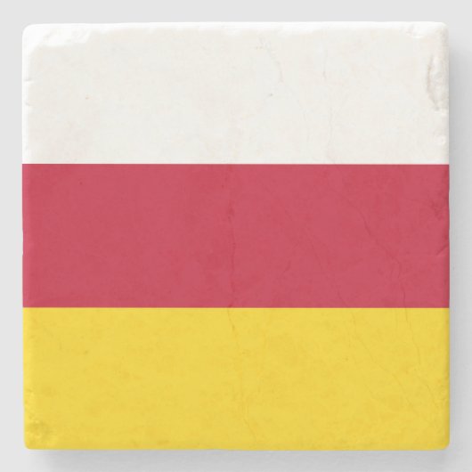 Flagge von Nordossetien Steinuntersetzer (Vorderseite)