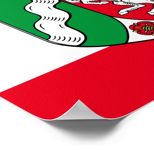 Flagge von Nordrhein-Westfalen-Poster Poster (Ecke)