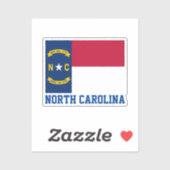 Flagge von North Carolina Aufkleber (Blatt)
