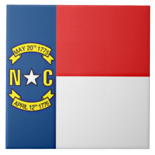 Flagge von North Carolina Fliese