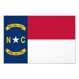 Flagge von North Carolina Fotodruck