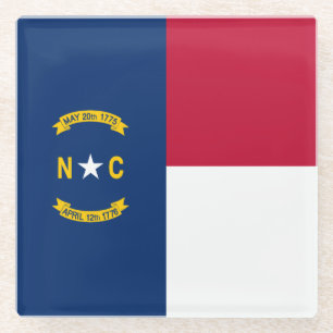 Flagge von North Carolina Glasuntersetzer