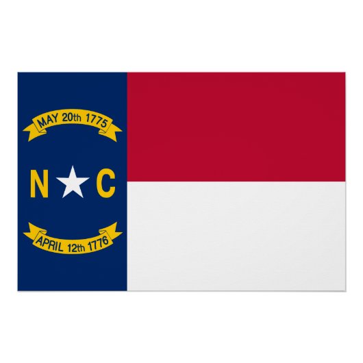 Flagge von North Carolina Poster (Vorderseite)