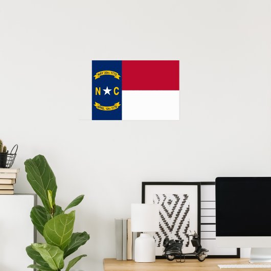 Flagge von North Carolina Poster (Heimbüro)