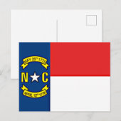 Flagge von North Carolina Postkarte (Vorne/Hinten)