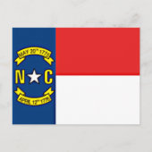 Flagge von North Carolina Postkarte (Vorderseite)