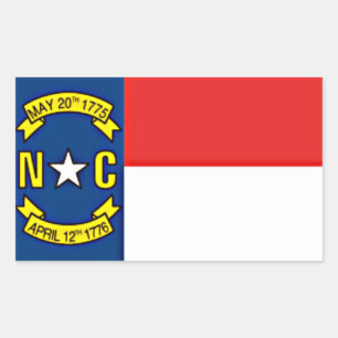 Flagge von North Carolina Rechteckiger Aufkleber