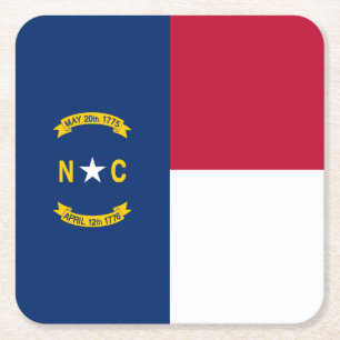 Flagge von North Carolina Rechteckiger Pappuntersetzer