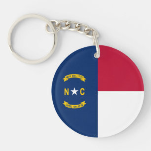 Flagge von North Carolina Schlüsselanhänger