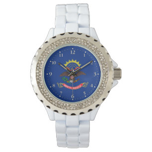 Flagge von North Dakota Armbanduhr