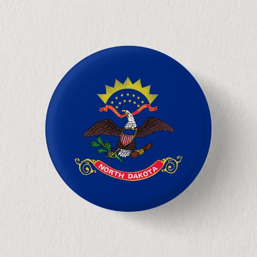 Flagge von North Dakota Button (Vorderseite)