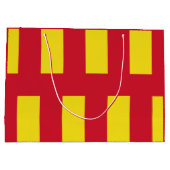 Flagge von Northumberland Große Geschenktüte (Rückseite)