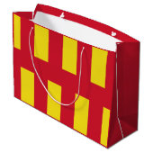 Flagge von Northumberland Große Geschenktüte (Rückseite Schrägansicht)