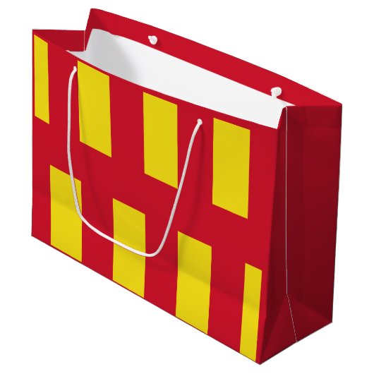 Flagge von Northumberland Große Geschenktüte (Vorderseite Schrägansicht)