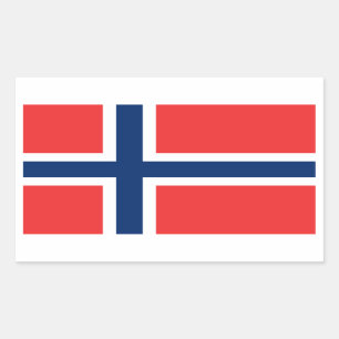 Flagge von Norwegen-Aufkleber Rechteckiger Aufkleber