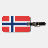 Flagge von Norwegen Gepäckanhänger (Vorderseite horizontal)