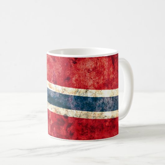Flagge von Norwegen Kaffeetasse (VorderseiteRechts)