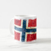 Flagge von Norwegen Kaffeetasse (Vorderseite Links)