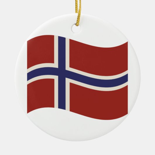 Flagge von Norwegen Keramik Ornament (Vorne)