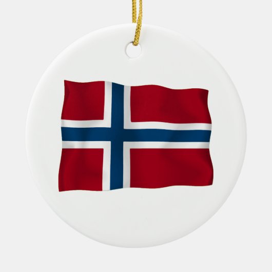 Flagge von Norwegen Keramikornament (Vorne)