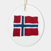 Flagge von Norwegen Keramikornament (Links)