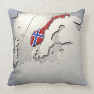 Flagge von Norwegen Kissen