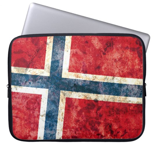 Flagge von Norwegen Laptopschutzhülle (Vorderseite)